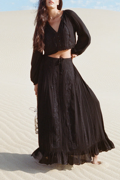 Rosalia Maxi Skirt in Black