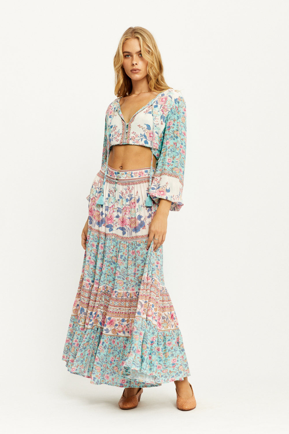 Freya Maxi Skirt in Azure – Arnhem Clothing