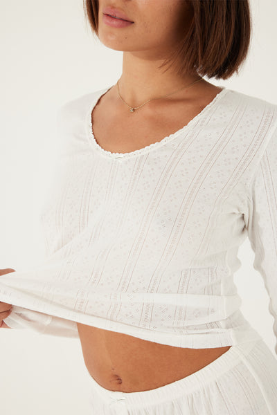 The Dreamers Lounge Top in Cloud